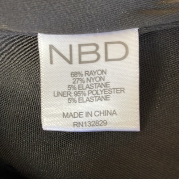 NBD Black Strapless Waist Cutout Mini Dress Size Large - Picture 6 of 7